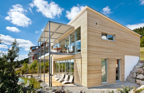 Individuelles Designhaus in Holz-Fertighaus-Bauweise
